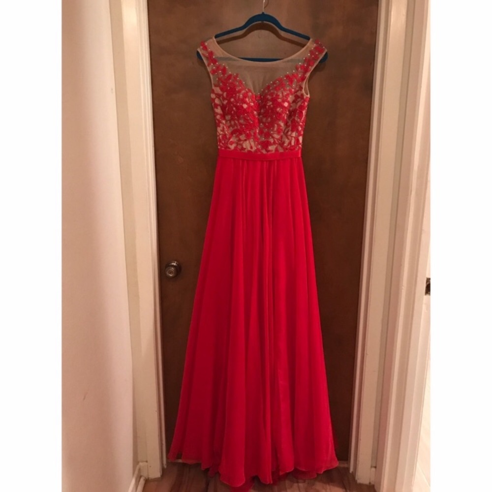 Sherri hill sz2 red prom dress